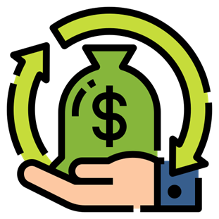 solid business return icon